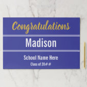 卒業祝いブルーランチョンマット紙パッド ペーパーパッド (インサイチュ)