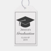 卒業祝いミニマルモダンリストホワイト ギフトタグ (裏面)