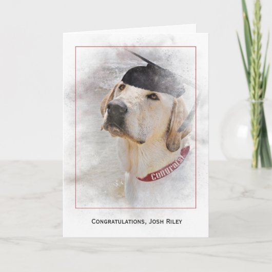 卒業祝いラブラドールレトリバー カード (正面)