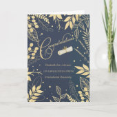 卒業祝い名前をカスタムすると学校 カード (正面)