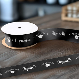 卒業祝い大学院名スクリプト サテンリボン