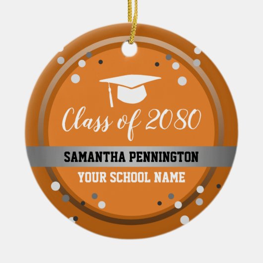 卒業祝い紙吹雪 セラミックオーナメント (正面)