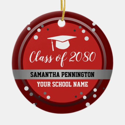 卒業祝い紙吹雪 セラミックオーナメント (正面)