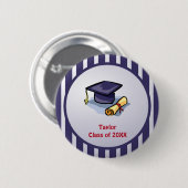 卒業祝い覚えて過去 缶バッジ (正面&裏面)