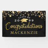 卒業祝い金ゴールドスターカスタムズカラー 横断幕 (横)