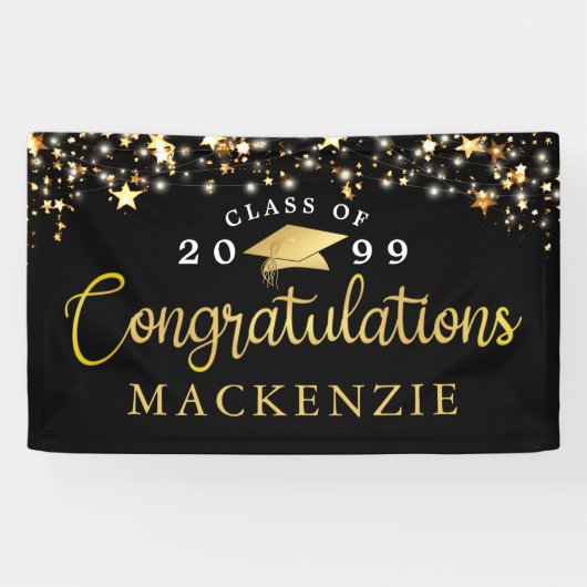 卒業祝い金ゴールドスターカスタムズカラー 横断幕 (横)