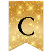 卒業祝い金ゴールドスパークル バンティングフラッグ (第2の旗)