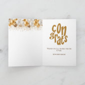 卒業祝い金ゴールドバルーン カード (内部)