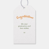 卒業祝い黄色いフローラひまわり ギフトタグ (裏面)