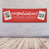 卒業祝い2写真コラージュRED 横断幕