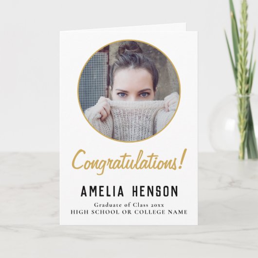 卒業祝い2写真卒業 カード (正面)