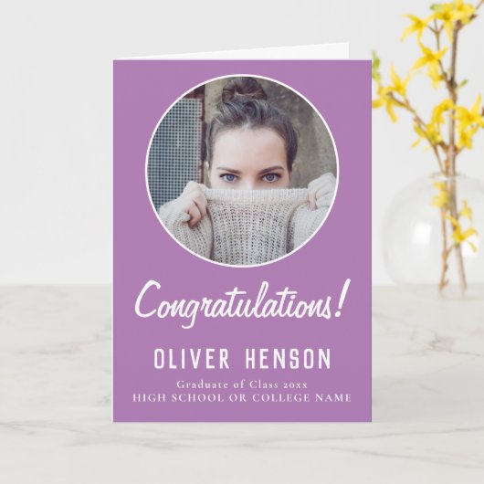 卒業祝い2写真卒業 カード (黄色い花)