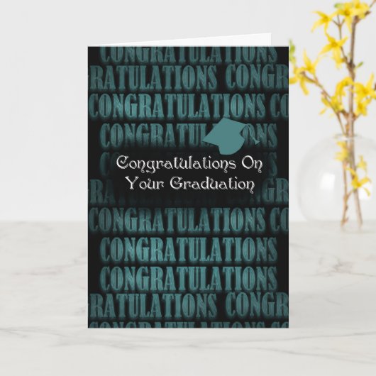 卒業祝い – おめでとうございます カード (黄色い花)