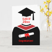 卒業祝い カード (黄色い花)