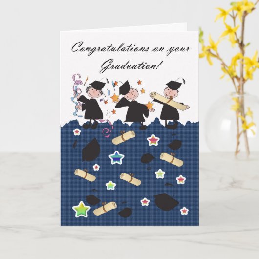 卒業祝い カード (黄色い花)