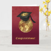 卒業祝い カード (黄色い花)