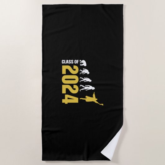 卒業祝い |クラス2024 ビーチタオル (正面)