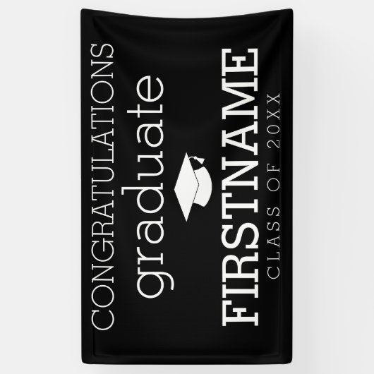 卒業祝い – クラスOf Any Year 横断幕 (縦)