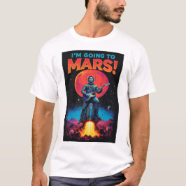 卒業祝い グラフィックデザイン 火星に行く Tシャツ