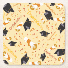 卒業祝い スクエアペーパーコースター