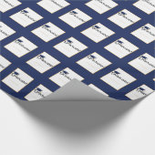 卒業祝い,ハット,タッセル,ブルー,金ゴールド ラッピングペーパー (コーナー)