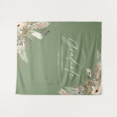 卒業祝い パンパス ユーカリ サージバーグ 緑の予算 タペストリー (正面(横))