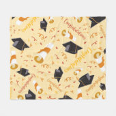 卒業祝い フリースブランケット (正面(横))