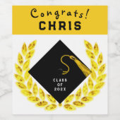 卒業祝い ワインラベル (シングルラベル)