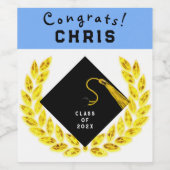 卒業祝い ワインラベル (シングルラベル)