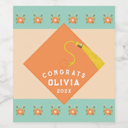 卒業祝い ワインラベル (シングルラベル)