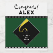 卒業祝い ワインラベル (シングルラベル)