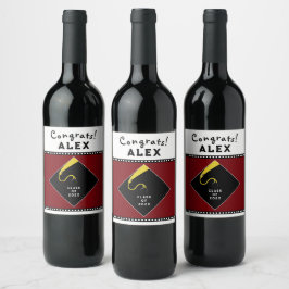 卒業祝い ワインラベル