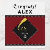 卒業祝い ワインラベル (シングルラベル)