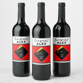 卒業祝い ワインラベル