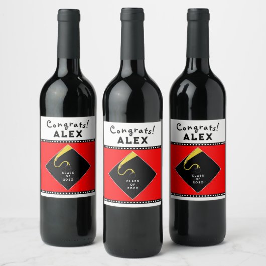 卒業祝い ワインラベル (ボトル)
