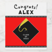 卒業祝い ワインラベル (シングルラベル)