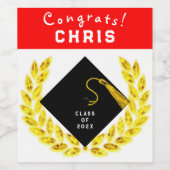 卒業祝い ワインラベル (シングルラベル)