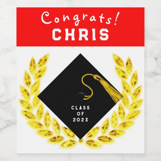 卒業祝い ワインラベル (シングルラベル)