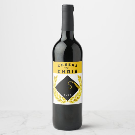 卒業祝い ワインラベル (正面)