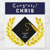 卒業祝い ワインラベル (シングルラベル)