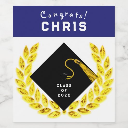 卒業祝い ワインラベル (シングルラベル)