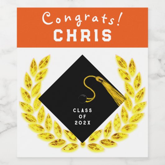 卒業祝い ワインラベル (シングルラベル)