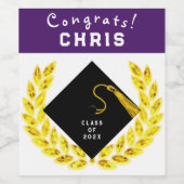 卒業祝い ワインラベル (シングルラベル)