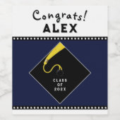 卒業祝い ワインラベル (シングルラベル)