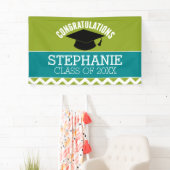 卒業祝い – 卒業キャップと文字 横断幕 (インサイチュ)