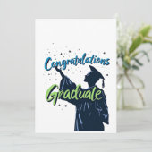 卒業祝い：卒業記念カードおめでとう 招待状 (スタンド正面)