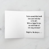 卒業祝い – 牛 カード (内部)