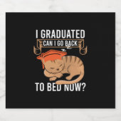 卒業祝い |私は卒業した私は戻ることができる スパークリングワインラベル (シングルラベル)