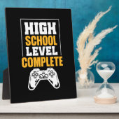 卒業祝い |高校レベルの完了 フォトプラーク (側面)