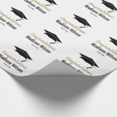 卒業祝い（黒と白） ラッピングペーパー (角)